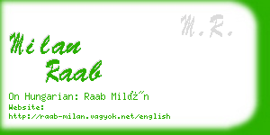 milan raab business card